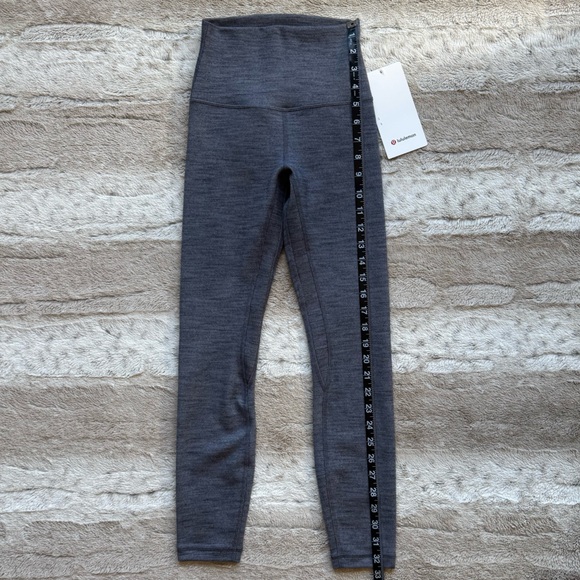 Lululemon Align Pant Il Mini Heathered Herringbone Heathered Black White/Black - Picture 6 of 13